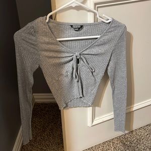 Grey Crop Top